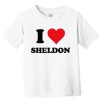 I Heart Sheldon First Name Toddler T-Shirt