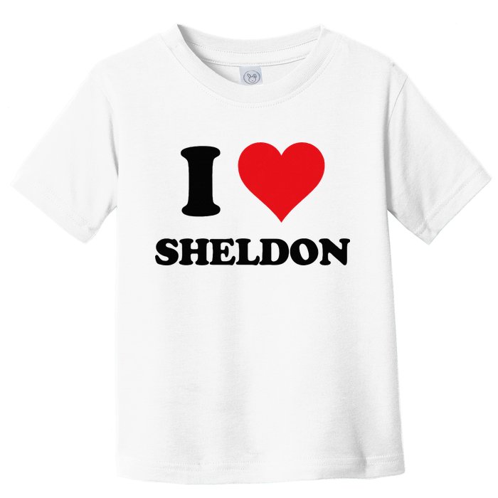 I Heart Sheldon First Name Toddler T-Shirt