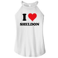 I Heart Sheldon First Name Women's Perfect Tri Rocker Tank