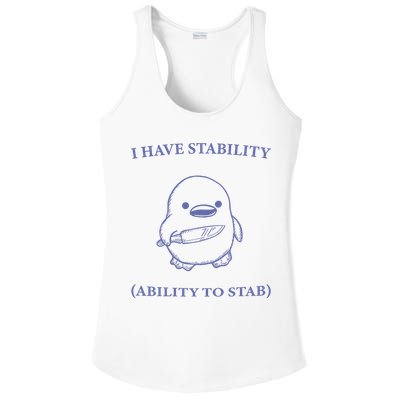 I Have Stability Ability To Stab Ladies PosiCharge Competitor Racerback Tank