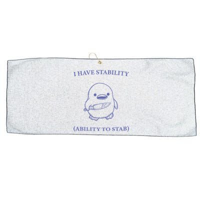 I Have Stability Ability To Stab Large Microfiber Waffle Golf Towel
