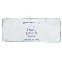 I Have Stability Ability To Stab Large Microfiber Waffle Golf Towel