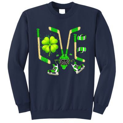 Ice Hockey St Patricks Day Love Cute Boy Girl Goalie Sweatshirt