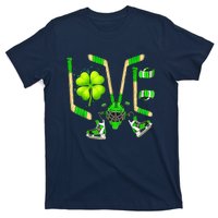 Ice Hockey St Patricks Day Love Cute Boy Girl Goalie T-Shirt