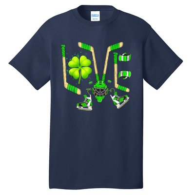 Ice Hockey St Patricks Day Love Cute Boy Girl Goalie Tall T-Shirt