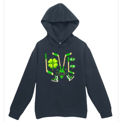 Ice Hockey St Patricks Day Love Cute Boy Girl Goalie Urban Pullover Hoodie