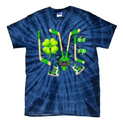 Ice Hockey St Patricks Day Love Cute Boy Girl Goalie Tie-Dye T-Shirt