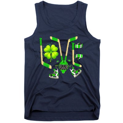 Ice Hockey St Patricks Day Love Cute Boy Girl Goalie Tank Top