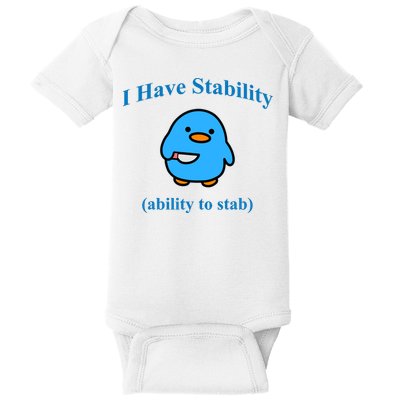 I Have Stability Ability To Stab Baby Bodysuit