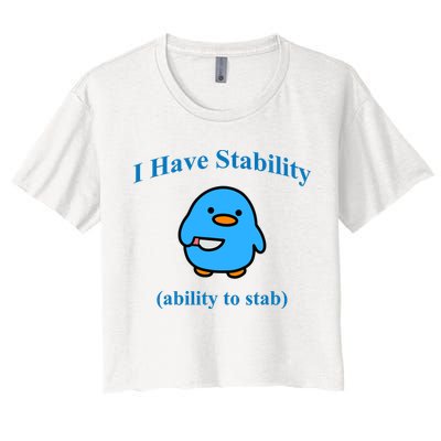 I Have Stability Ability To Stab Crop Top