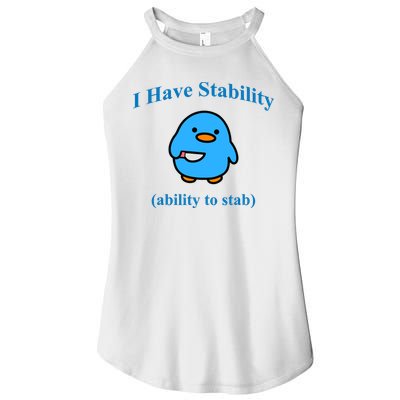 I Have Stability Ability To Stab Women's Perfect Tri Rocker Tank