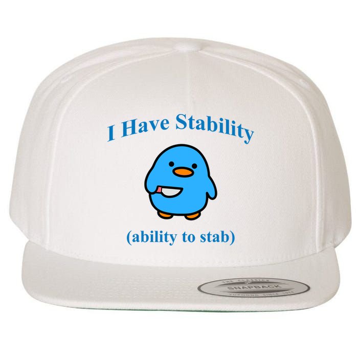 I Have Stability Ability To Stab Wool Snapback Cap