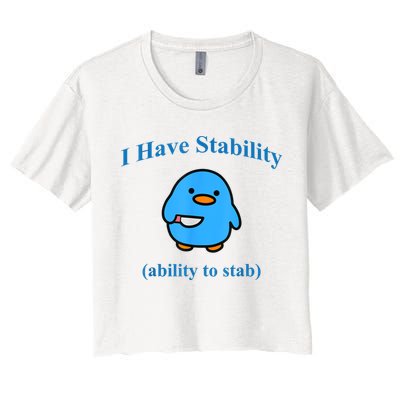 I Have Stability Ability To Stab Crop Top