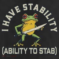 I Have Stability Ability To Stab Funny Frog Humor Sarcastic Adult Drive Performance Visor