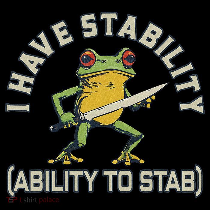I Have Stability Ability To Stab Funny Frog Humor Sarcastic Visor