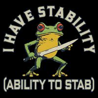 I Have Stability Ability To Stab Funny Frog Humor Sarcastic Crop Top