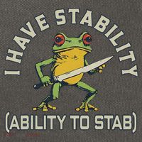 I Have Stability Ability To Stab Funny Frog Humor Sarcastic Cotton Canvas Backpack