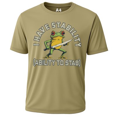 I Have Stability Ability To Stab Funny Frog Humor Sarcastic Performance Shirt