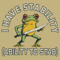 I Have Stability Ability To Stab Funny Frog Humor Sarcastic Tall Long Sleeve T-Shirt