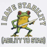 I Have Stability Ability To Stab Funny Frog Humor Sarcastic Garment-Dyed Sweatshirt