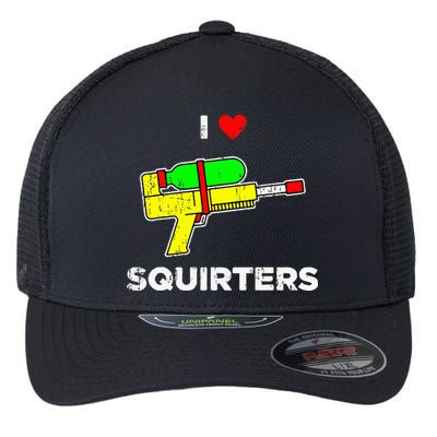 I Heart Squirters Funny I Love Squirters Flexfit Unipanel Trucker Cap