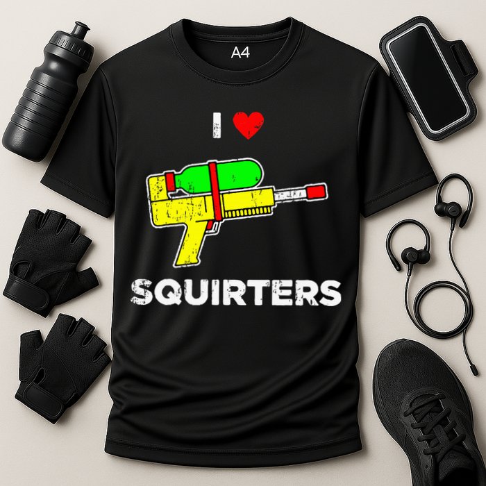 I Heart Squirters Funny I Love Squirters Cooling Performance Crew T-Shirt