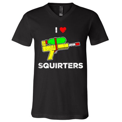 I Heart Squirters Funny I Love Squirters V-Neck T-Shirt