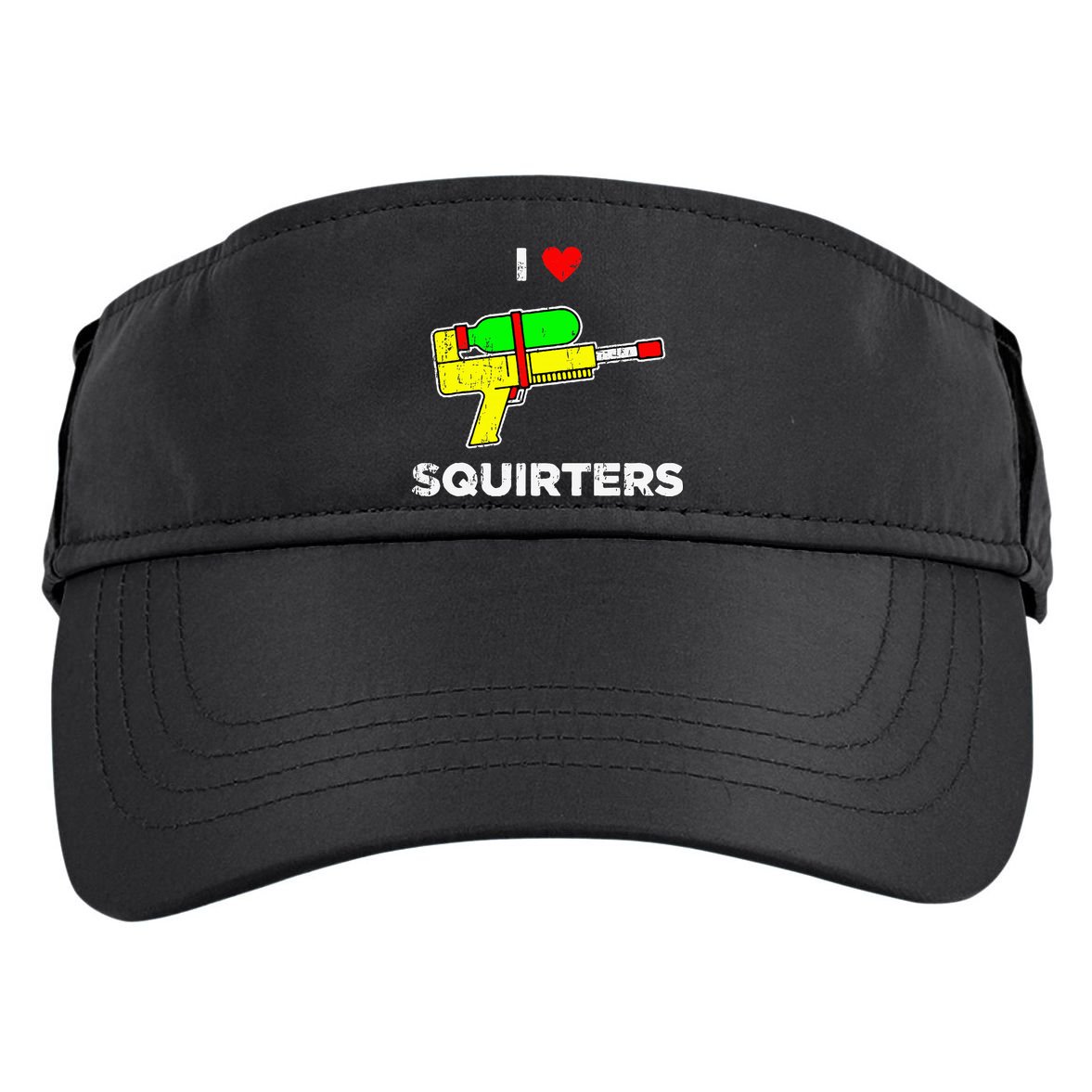 I Heart Squirters Funny I Love Squirters Adult Drive Performance Visor