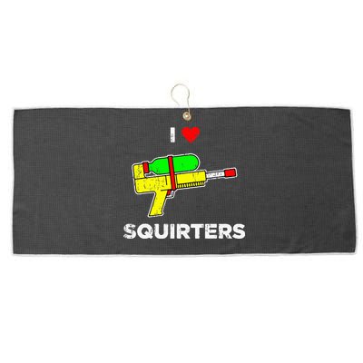 I Heart Squirters Funny I Love Squirters Large Microfiber Waffle Golf Towel