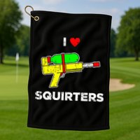 I Heart Squirters Funny I Love Squirters Golf Towel