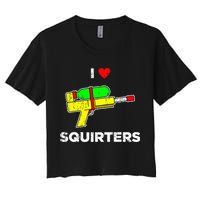 I Heart Squirters Funny I Love Squirters Women's Crop Top Tee