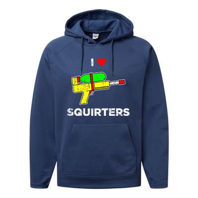 I Heart Squirters I Love Squirters Performance Fleece Hoodie