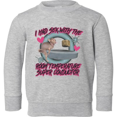 I Had Sex With The Room Temperature Super Conductor Toddler Sweatshirt