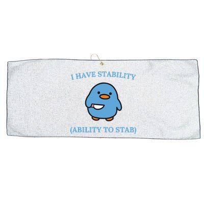 I Have Stability Ability To Stab Large Microfiber Waffle Golf Towel