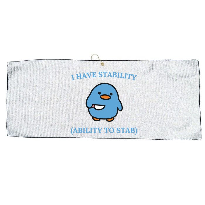 I Have Stability Ability To Stab Large Microfiber Waffle Golf Towel