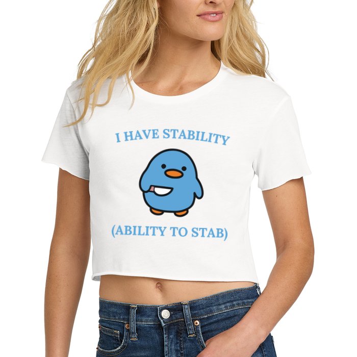 I Have Stability Ability To Stab Crop Top