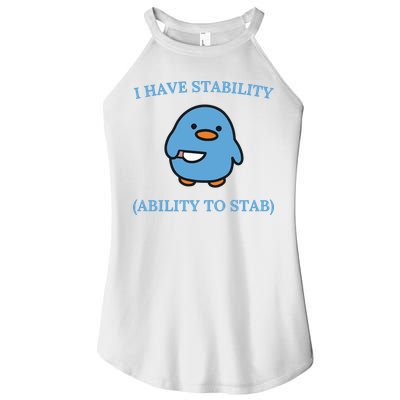 I Have Stability Ability To Stab Women's Perfect Tri Rocker Tank