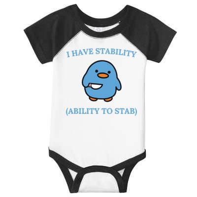I Have Stability Ability To Stab Infant Baby Jersey Bodysuit