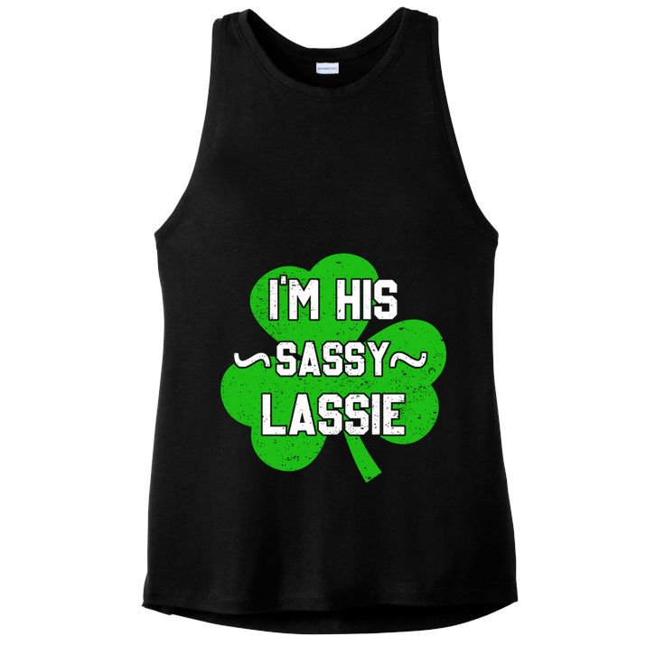 IM His Sassy Lassie Funny Couples St PatrickS Day Funny Gift Ladies PosiCharge Tri-Blend Wicking Tank