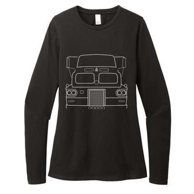 International Harvester Sightliner Classic Truck White Line Funny Gift Womens CVC Long Sleeve Shirt