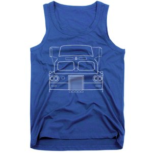 International Harvester Sightliner Classic Truck White Line Funny Gift Tank Top