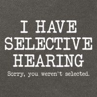 I Have Selective Hearing Sorry You WerenT Selected Funny Cotton Canvas Backpack