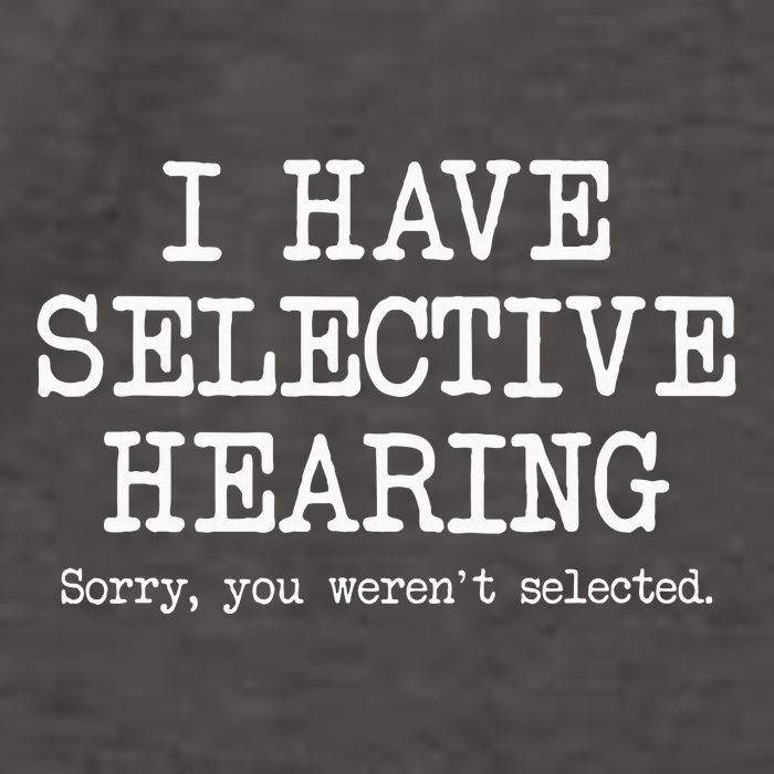 I Have Selective Hearing Sorry You WerenT Selected Funny Vector Backpack