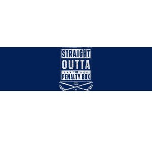 Ice Hockey Straight Outta Penalty Box Funny Bumper Sticker