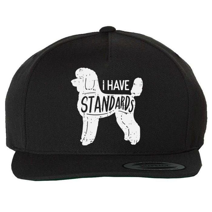 I Have Standards Poodle Funny Humor Pet Dog Lover Owner Gift Wool Snapback Cap