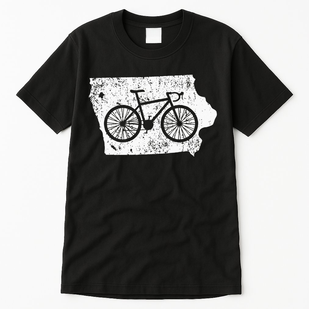 Iowa Home State Bike Cycling & Triathlon Gift Tall T-Shirt