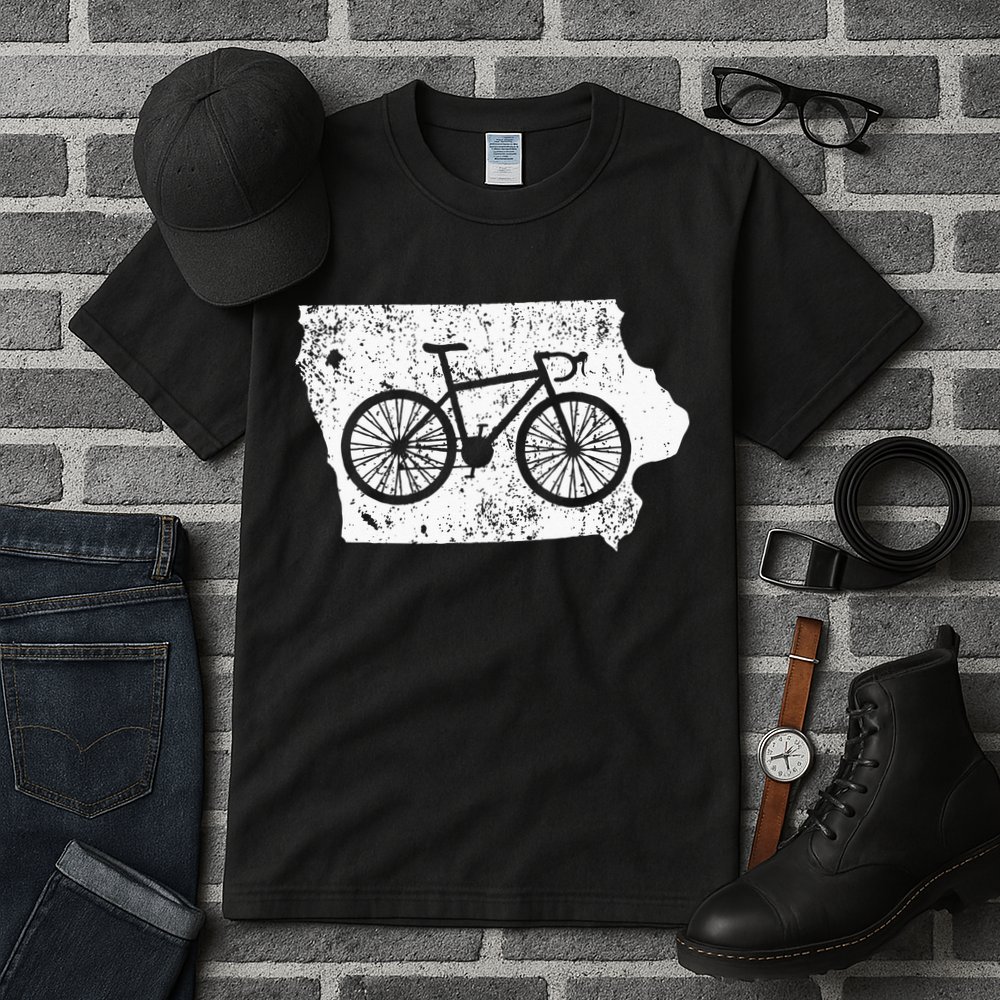 Iowa Home State Bike Cycling & Triathlon Gift Tall T-Shirt