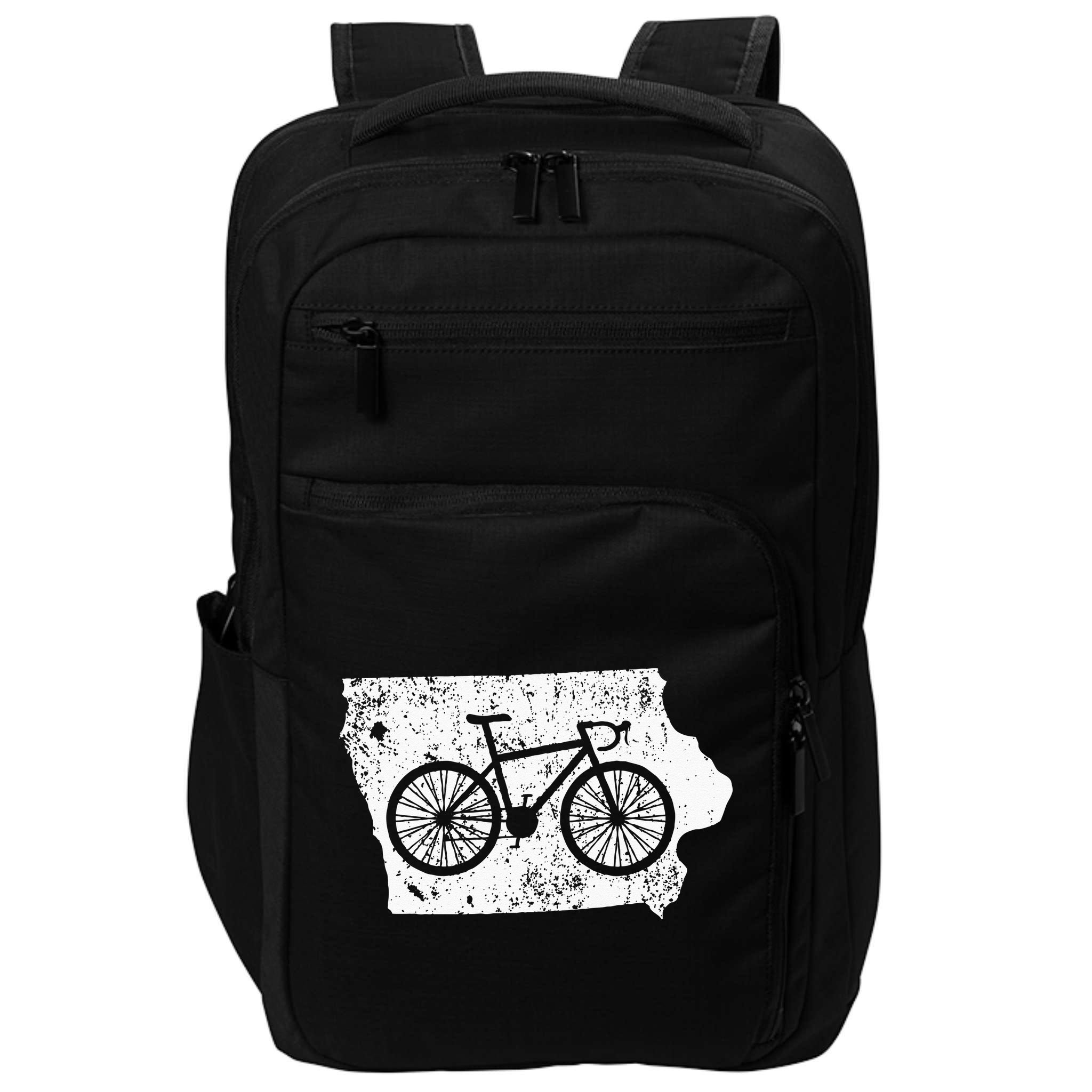 Iowa Home State Bike Cycling & Triathlon Gift Impact Tech Backpack