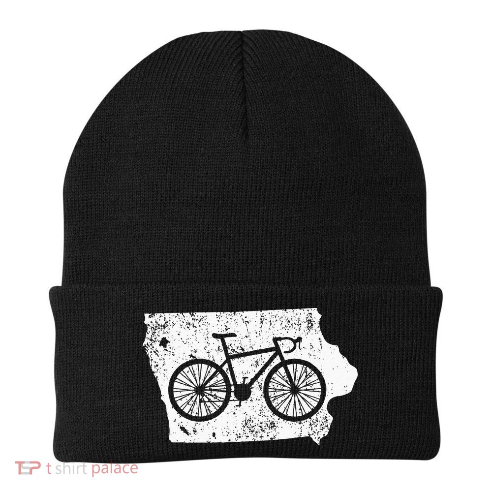 Iowa Home State Bike Cycling & Triathlon Gift Beanie