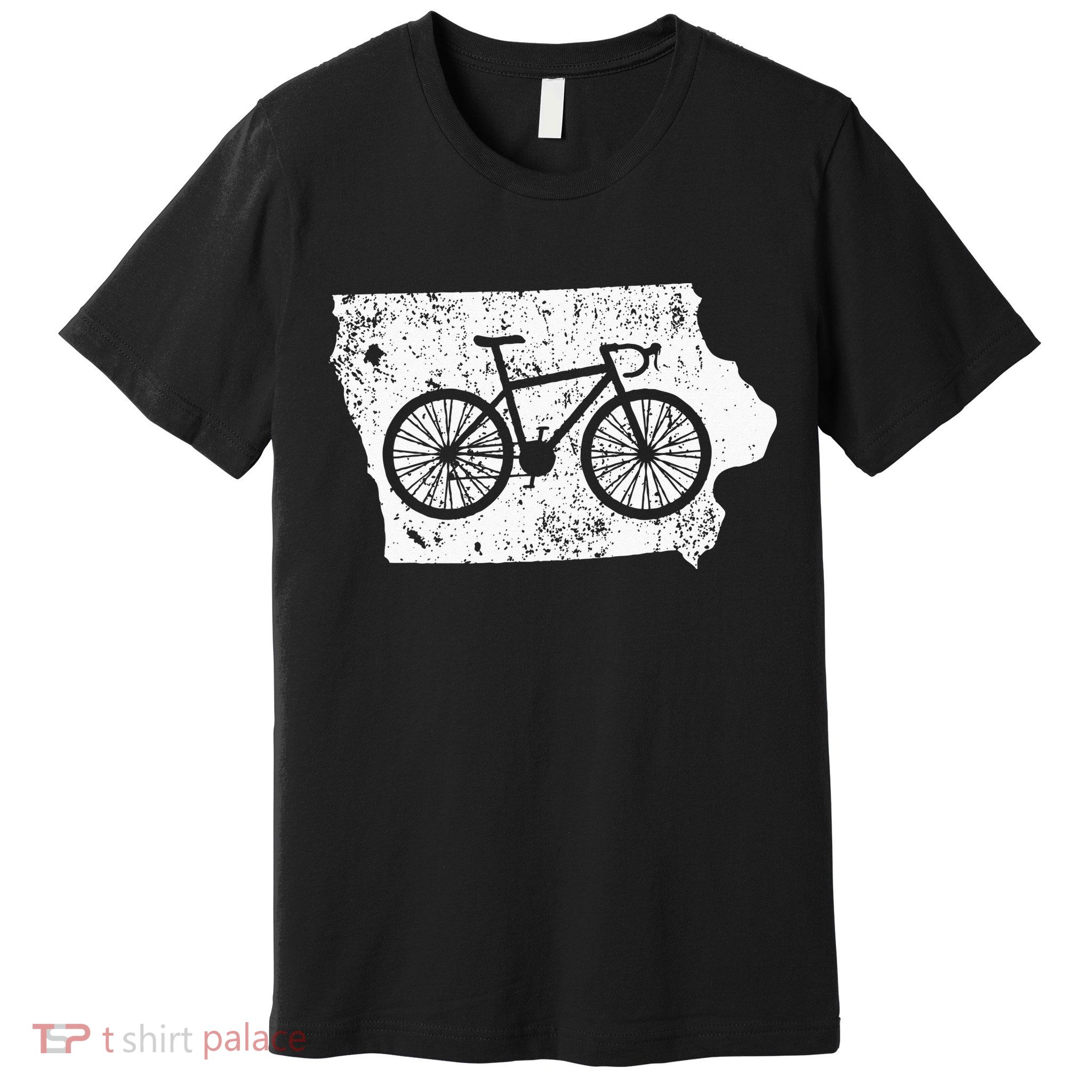 Iowa Home State Bike Cycling & Triathlon Gift Premium T-Shirt